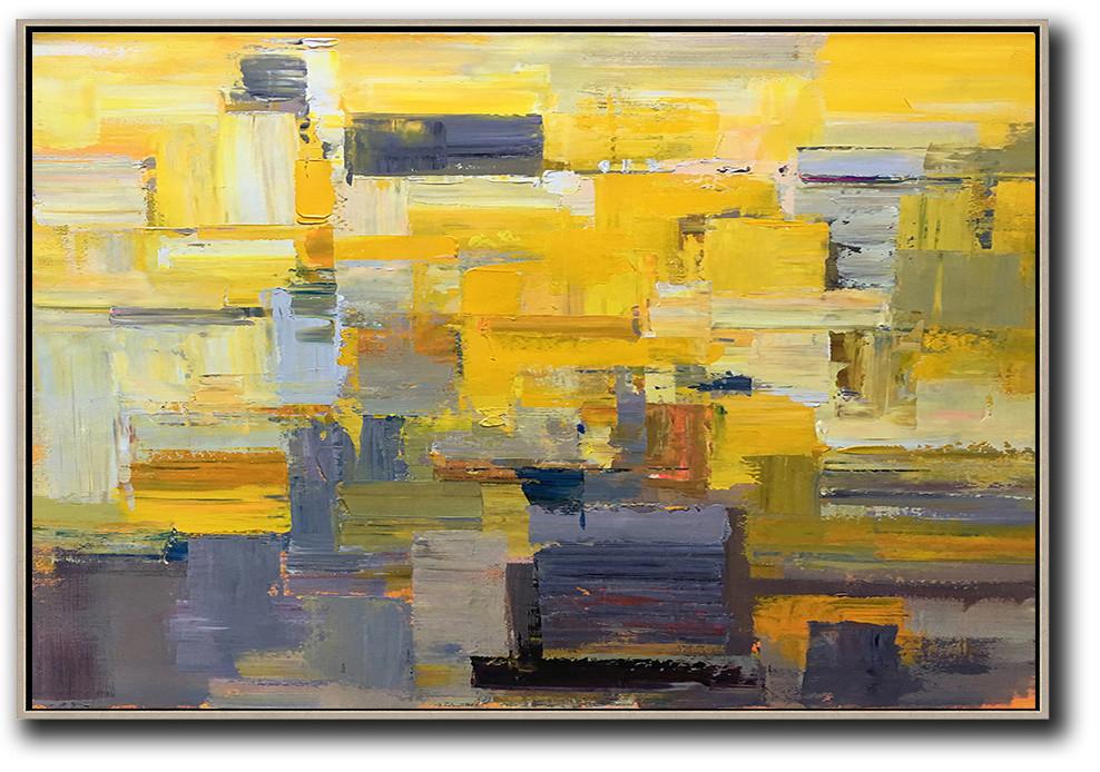 Horizontal Palette Knife Contemporary Art - Oil Painting Reproductions Extra Large